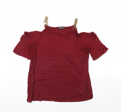 Womens UK Size 12 Select Red Basic Blouse