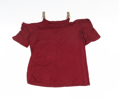 Womens UK Size 12 Select Red Basic Blouse