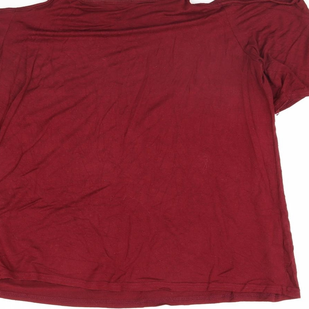 Womens UK Size 12 Select Red Basic Blouse