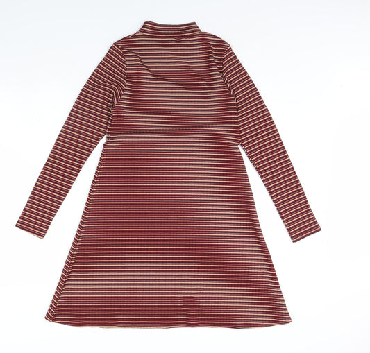 Boohoo Womens Multicoloured Striped  Shift  Size 10