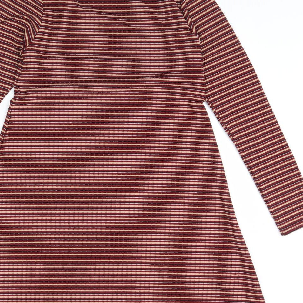 Boohoo Womens Multicoloured Striped  Shift  Size 10