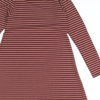 Boohoo Womens Multicoloured Striped  Shift  Size 10