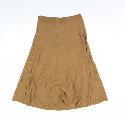 m&s Womens Brown   Flare Skirt Size 14