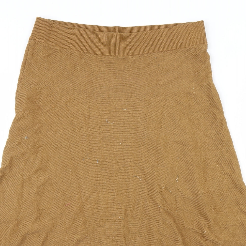m&s Womens Brown   Flare Skirt Size 14