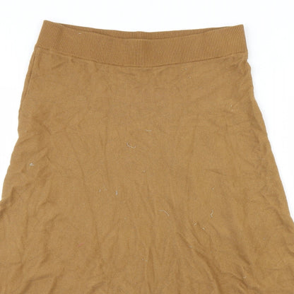m&s Womens Brown   Flare Skirt Size 14