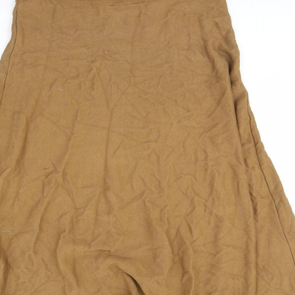 m&s Womens Brown   Flare Skirt Size 14