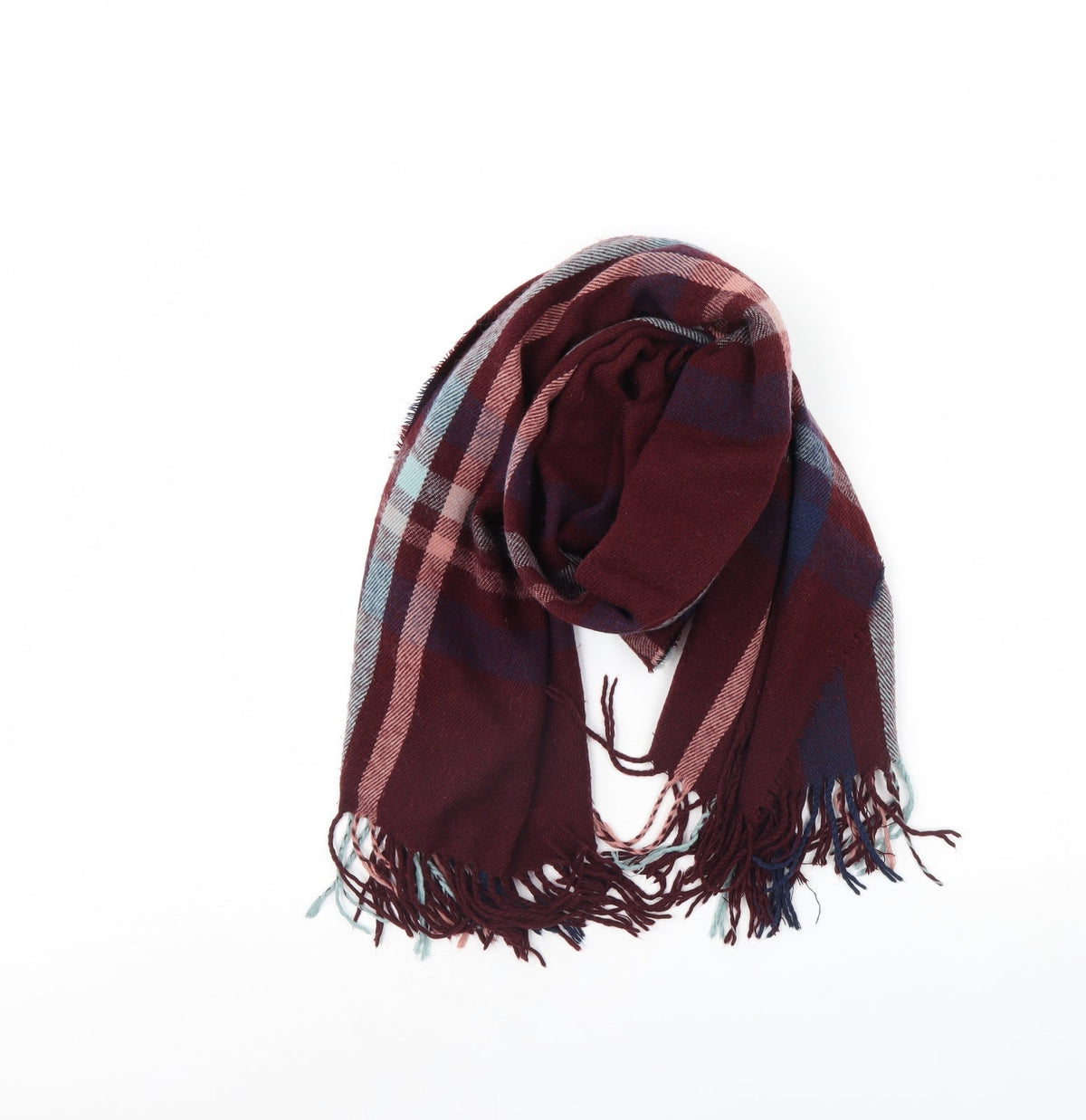 Preworn Womens Purple Check   Scarf