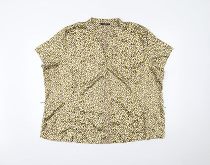 BM Womens Gold Polka Dot  Top Pyjama Top Size 24