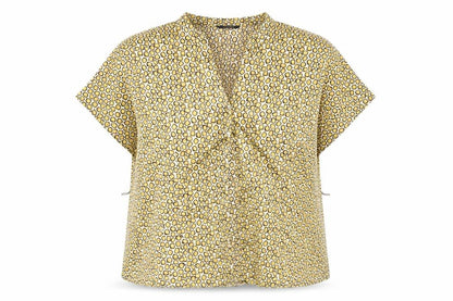 Bonmarché Womens Gold Polka Dot Top Pyjama Top Size 24