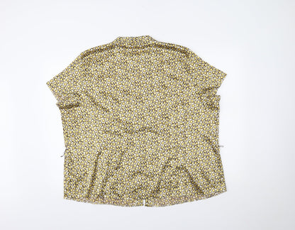 BM Womens Gold Polka Dot  Top Pyjama Top Size 24