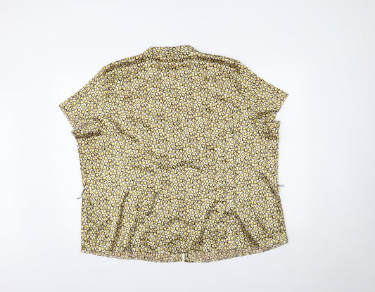 BM Womens Gold Polka Dot  Top Pyjama Top Size 24