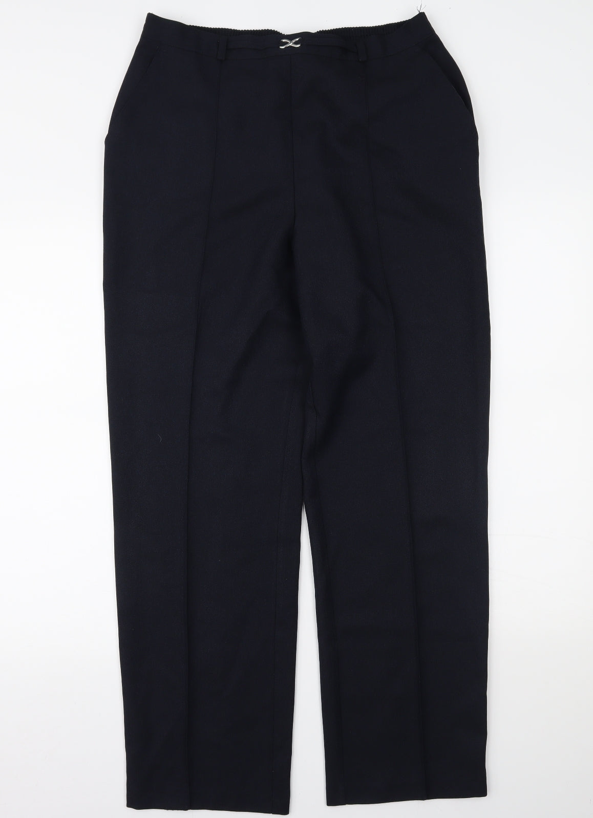 Womens UK Size 14 Marks and Spencer Regular Fit  Blue Trousers