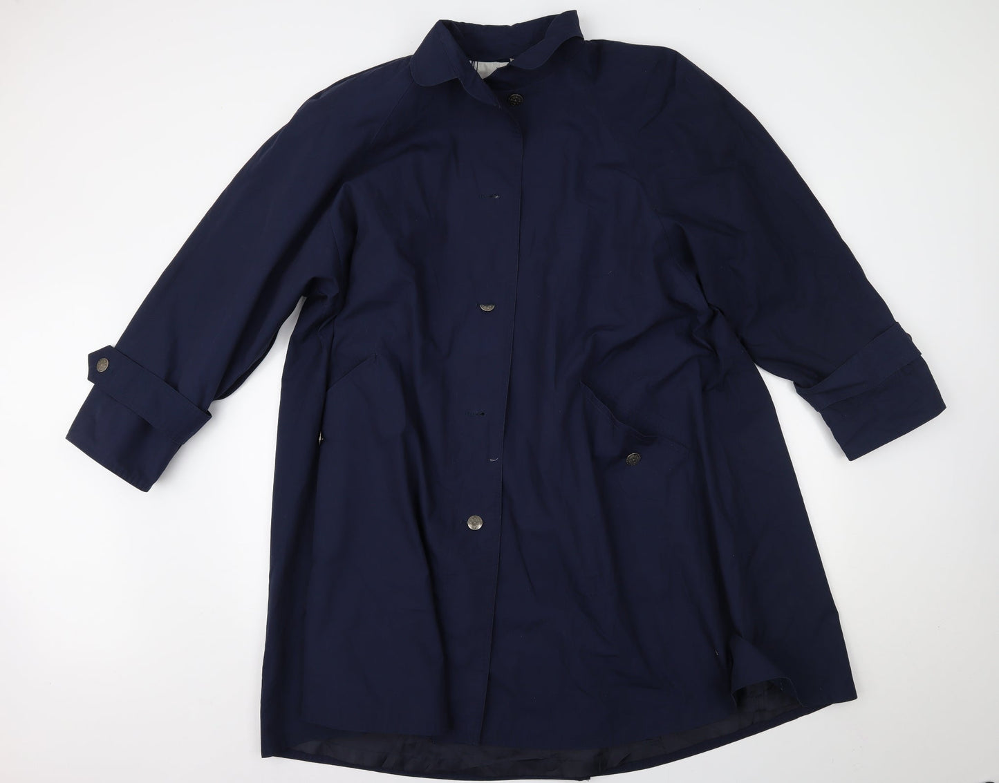 miss helen Womens Blue   Overcoat Coat Size XS