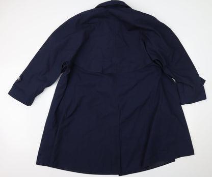 miss helen Womens Blue   Overcoat Coat Size XS