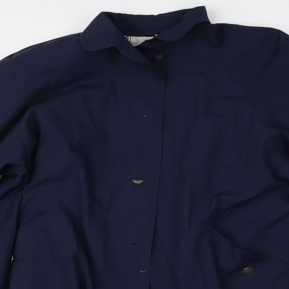 miss helen Womens Blue   Overcoat Coat Size XS