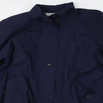 miss helen Womens Blue   Overcoat Coat Size XS