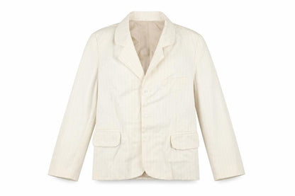 les voiliers Womens White Striped  Jacket Blazer Size 4