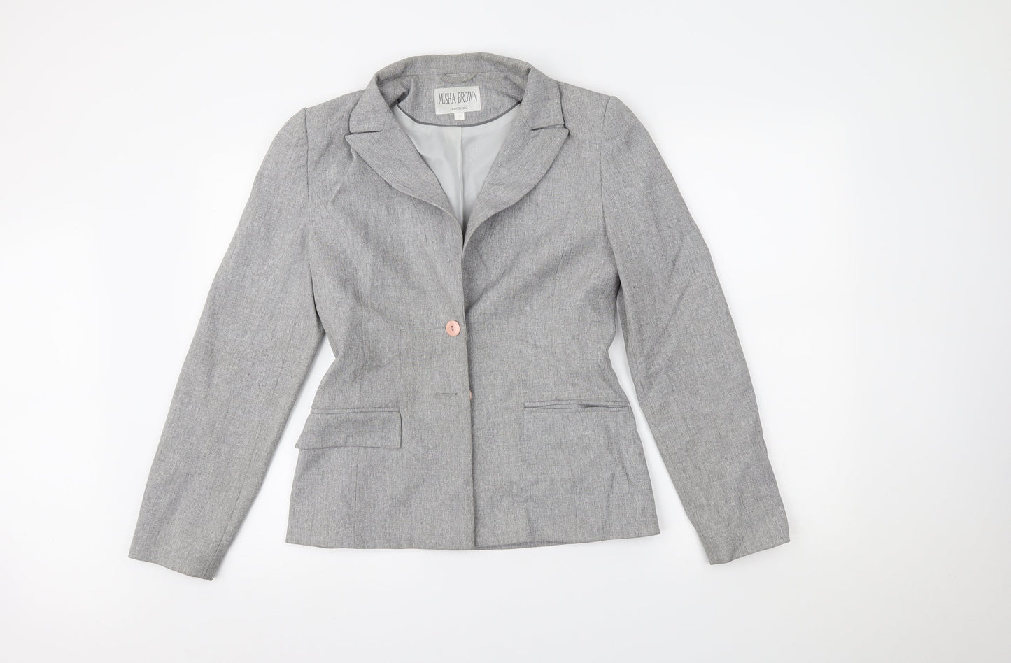 Misha Brown Womens Grey   Jacket Blazer Size 12