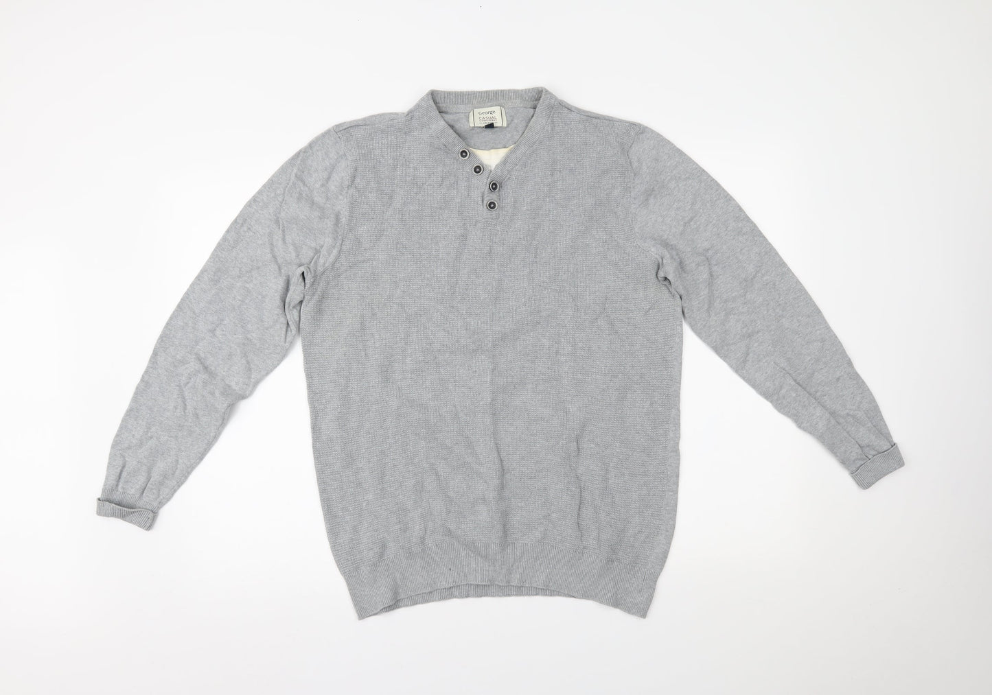 George Mens Grey   Pullover Jumper Size L