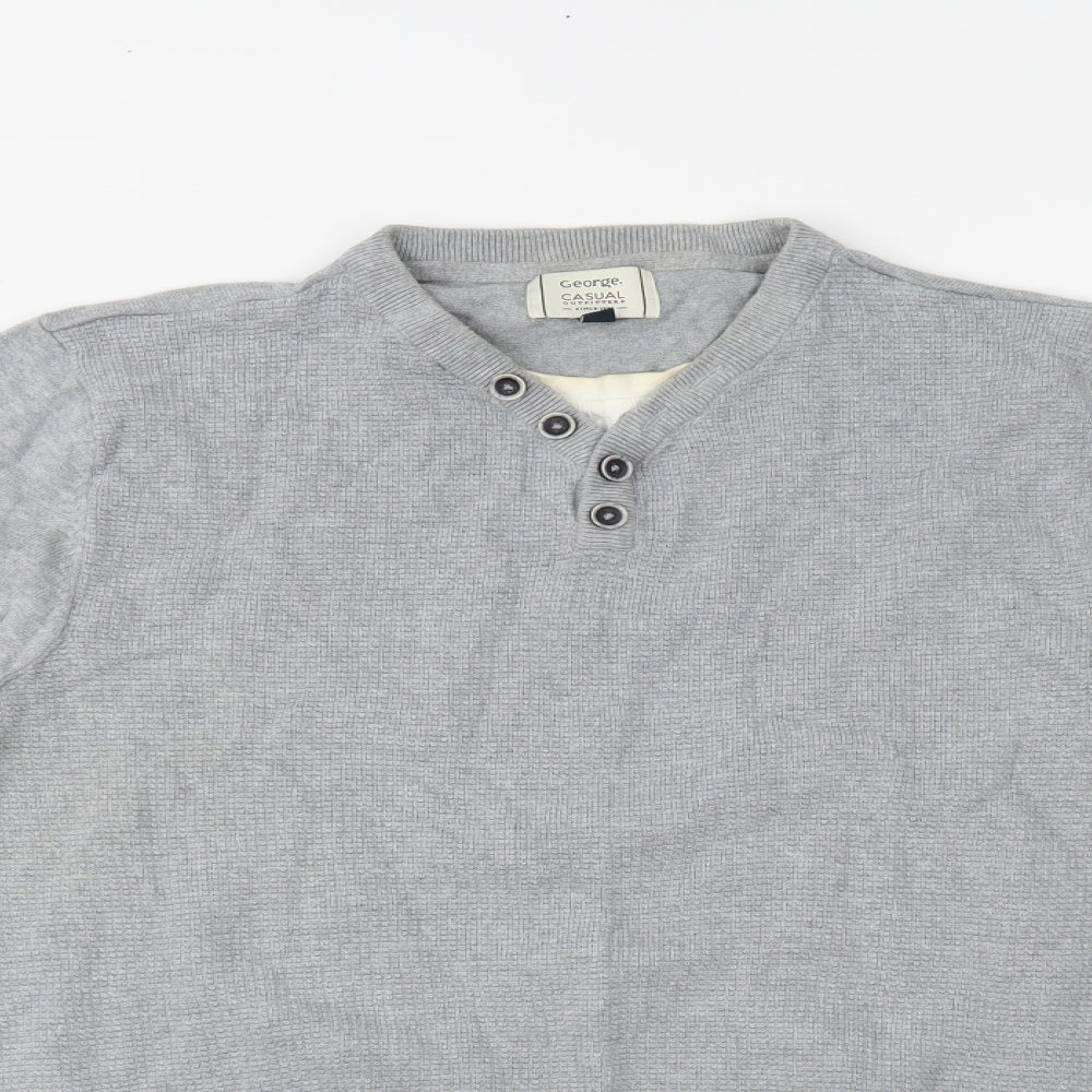 George Mens Grey   Pullover Jumper Size L