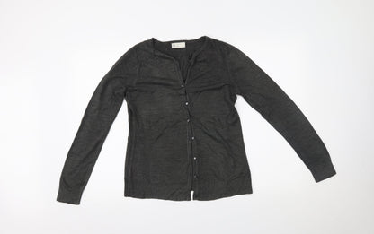 BHS Womens Grey   Cardigan Jumper Size 10