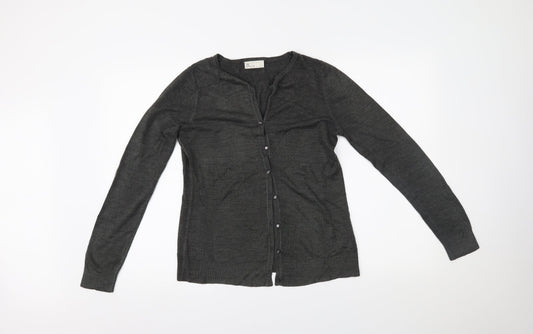 BHS Womens Grey   Cardigan Jumper Size 10