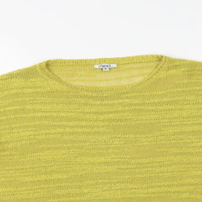 //text Womens Yellow   Pullover Jumper Size S