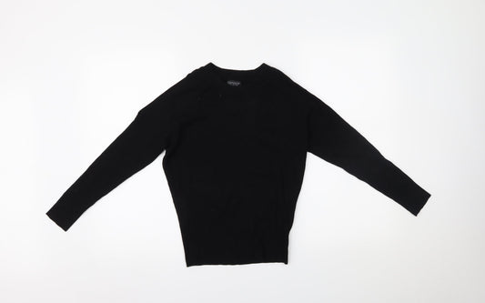 Womens UK Size 8 Topshop Black Basic Blouse