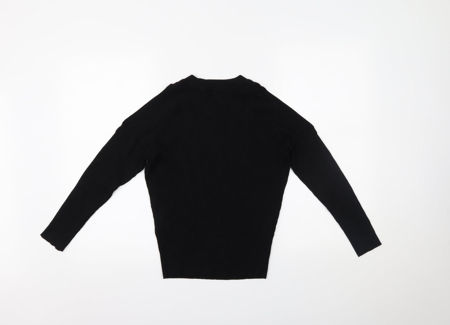 Womens UK Size 8 Topshop Black Basic Blouse