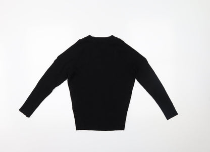 Womens UK Size 8 Topshop Black Basic Blouse