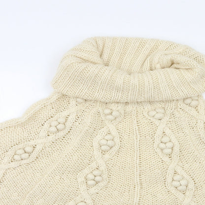 Papaya Womens Ivory   Overcoat Poncho Size M