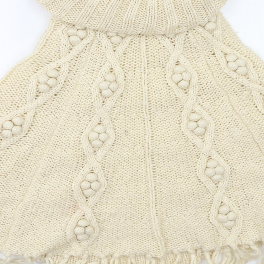 Papaya Womens Ivory   Overcoat Poncho Size M