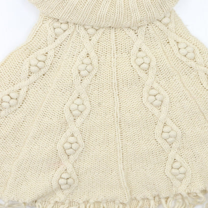 Papaya Womens Ivory   Overcoat Poncho Size M