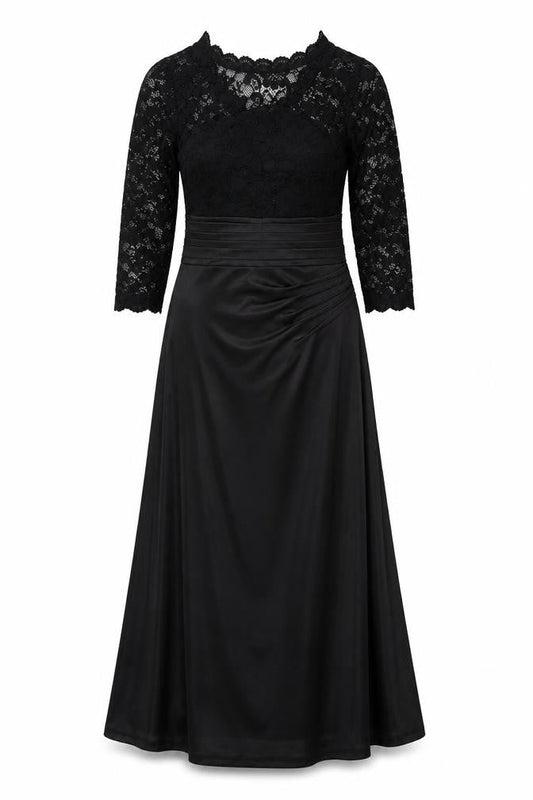 Miusol Womens Black Floral  A-Line  Size S