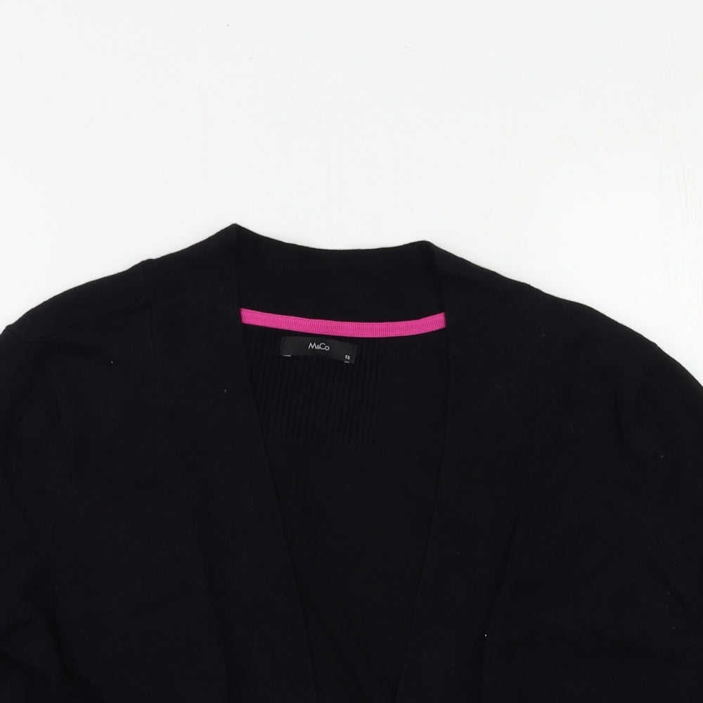 Womens UK Size 12 M&Co Black Cardigan Jumper