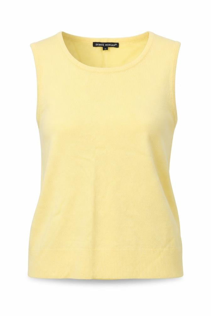 Womens UK Size S Debbie Morgan Yellow Vest Jumper