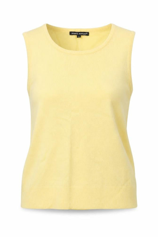 Womens UK Size S Debbie Morgan Yellow Vest Jumper