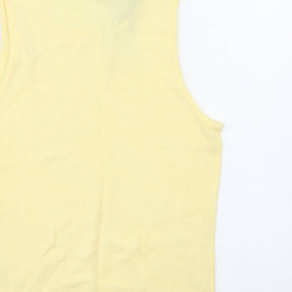 Womens UK Size S Debbie Morgan Yellow Vest Jumper