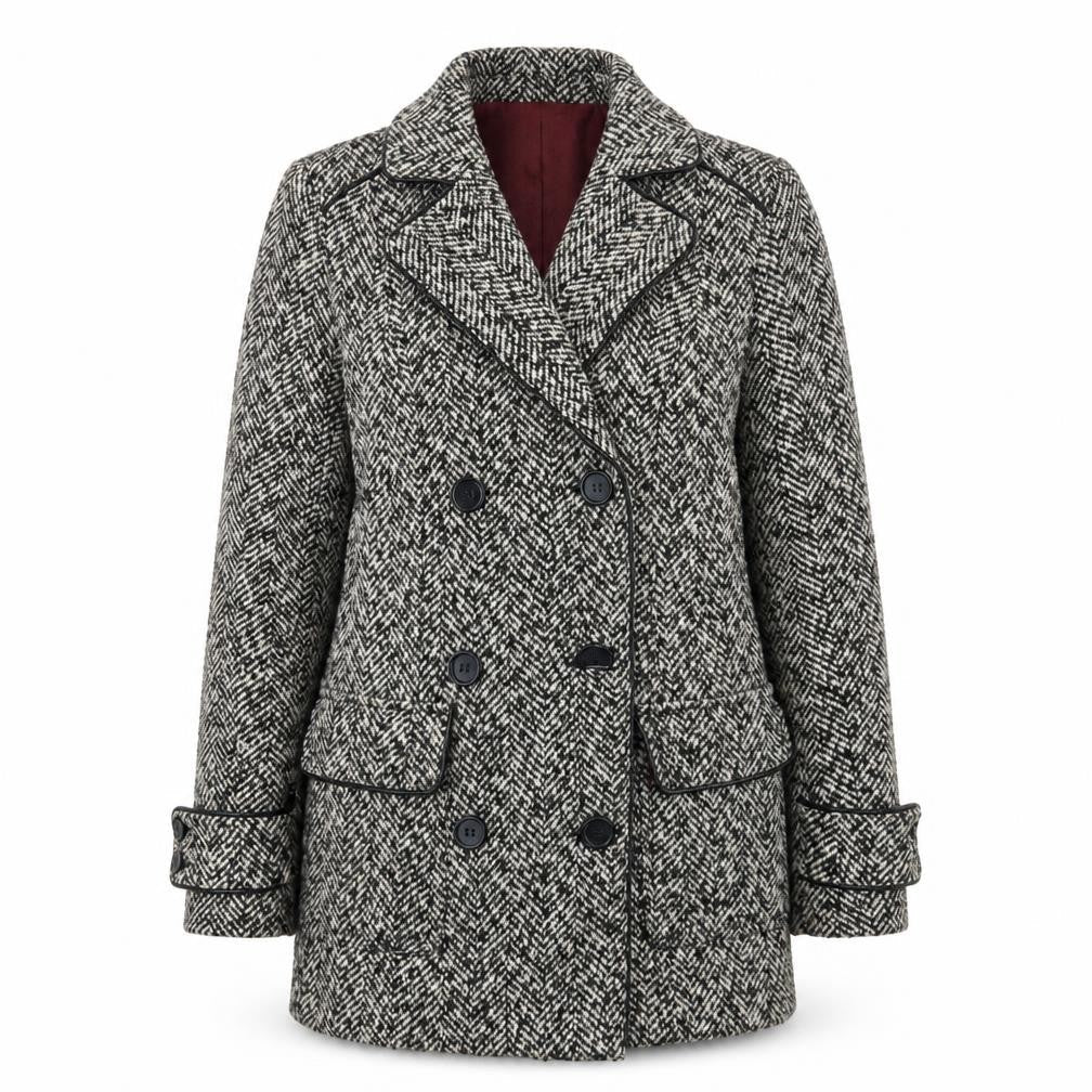 Womens UK Size 8 TU Grey Pea Coat