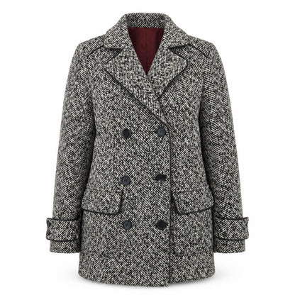 Womens UK Size 8 TU Grey Pea Coat