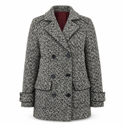 Womens UK Size 8 TU Grey Pea Coat