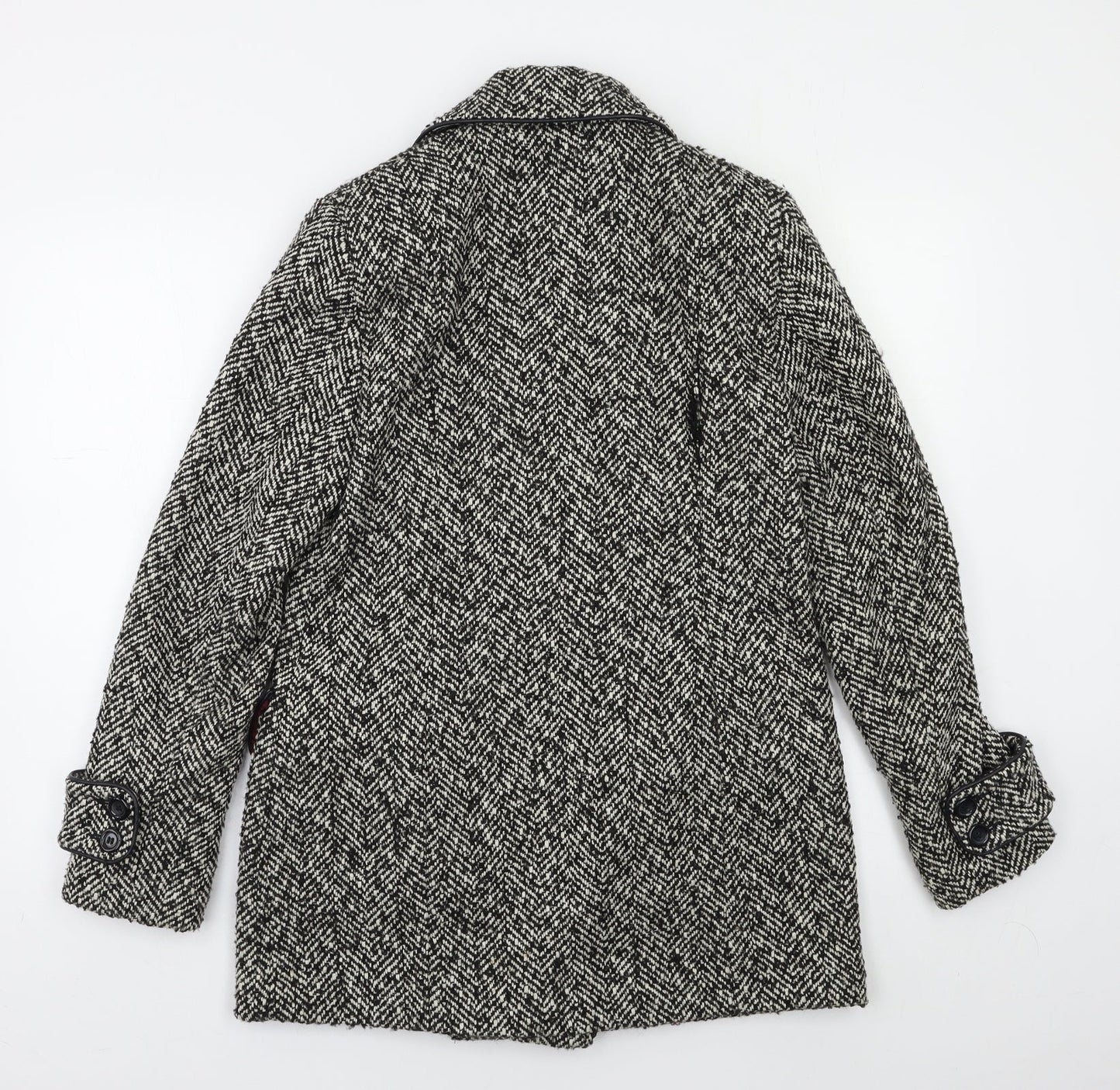 TU Womens Grey   Pea Coat Coat Size 8