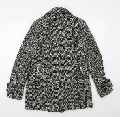 TU Womens Grey   Pea Coat Coat Size 8