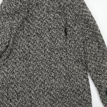 TU Womens Grey   Pea Coat Coat Size 8