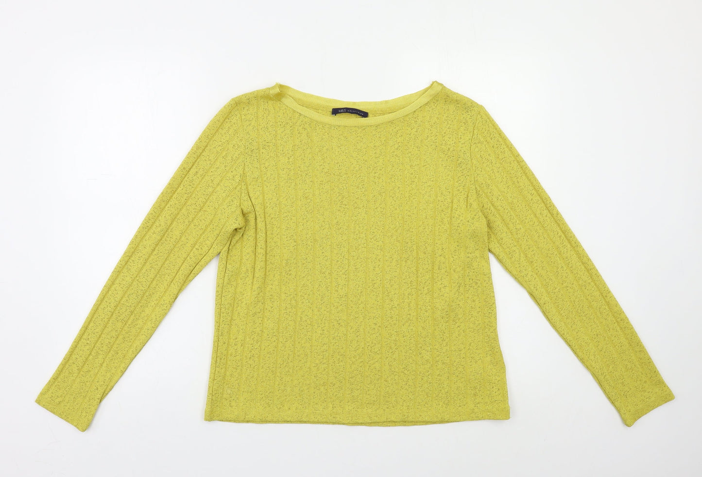 Womens UK Size 12 M&S Yellow Pullover Jumper