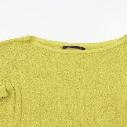 Womens UK Size 12 M&S Yellow Pullover Jumper