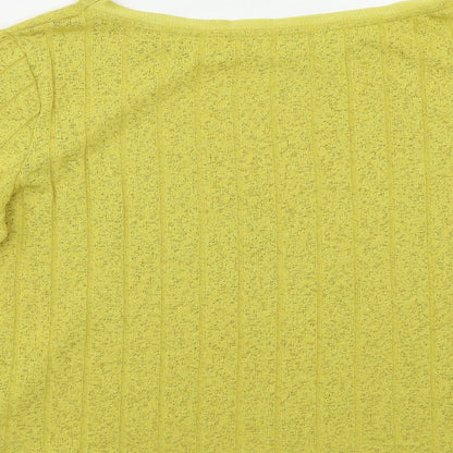 Womens UK Size 12 M&S Yellow Pullover Jumper