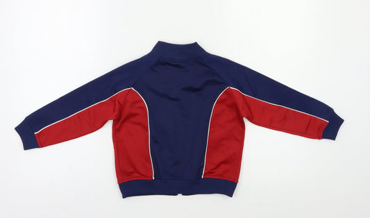 ENRG Boys Blue Colourblock  Full Zip Sweatshirt Size 2-3 Years
