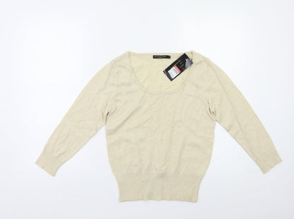 Ana Capri Womens Beige   Pullover Jumper Size S