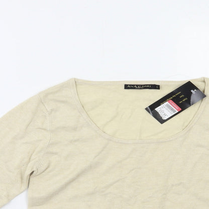 Ana Capri Womens Beige   Pullover Jumper Size S